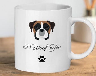 Boxer Dog mug - dog mug - boxer dog - cute dog mug - dog mugs - dog lover mug- coffee mug for boxer dog owner