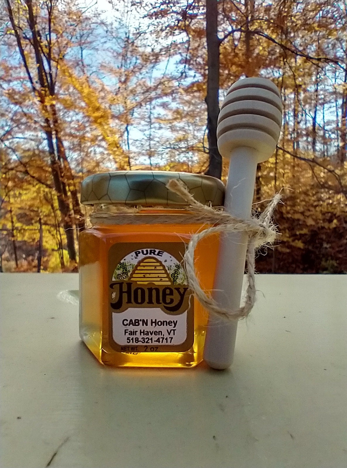 Wildflower Honey Hexagonal Jar