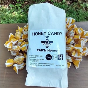 Honey Candy -1/4 pound (4oz)  of pure hard honey candy.