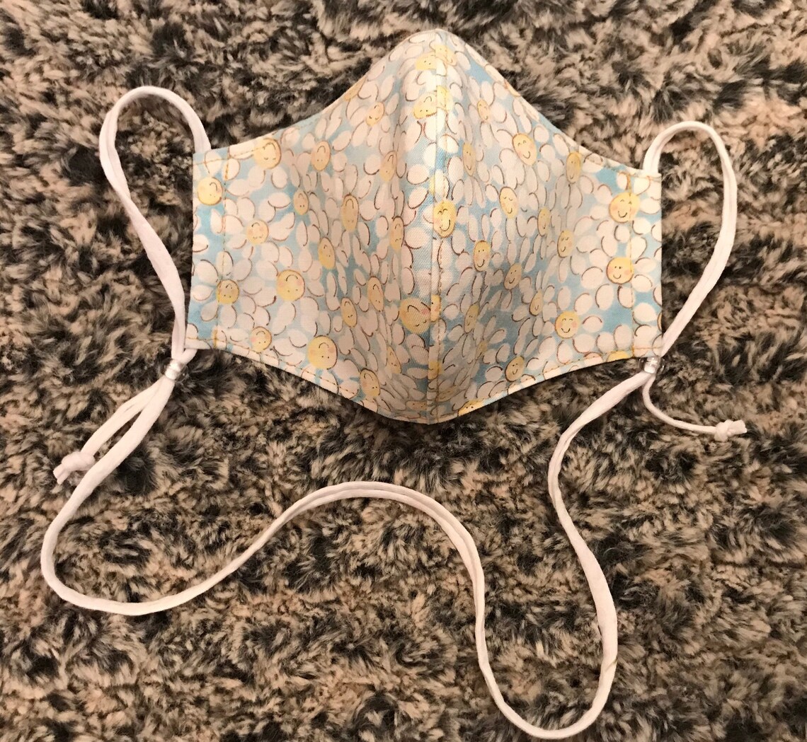 3layer cotton fabric Zippy mask with filter pocket and Etsy