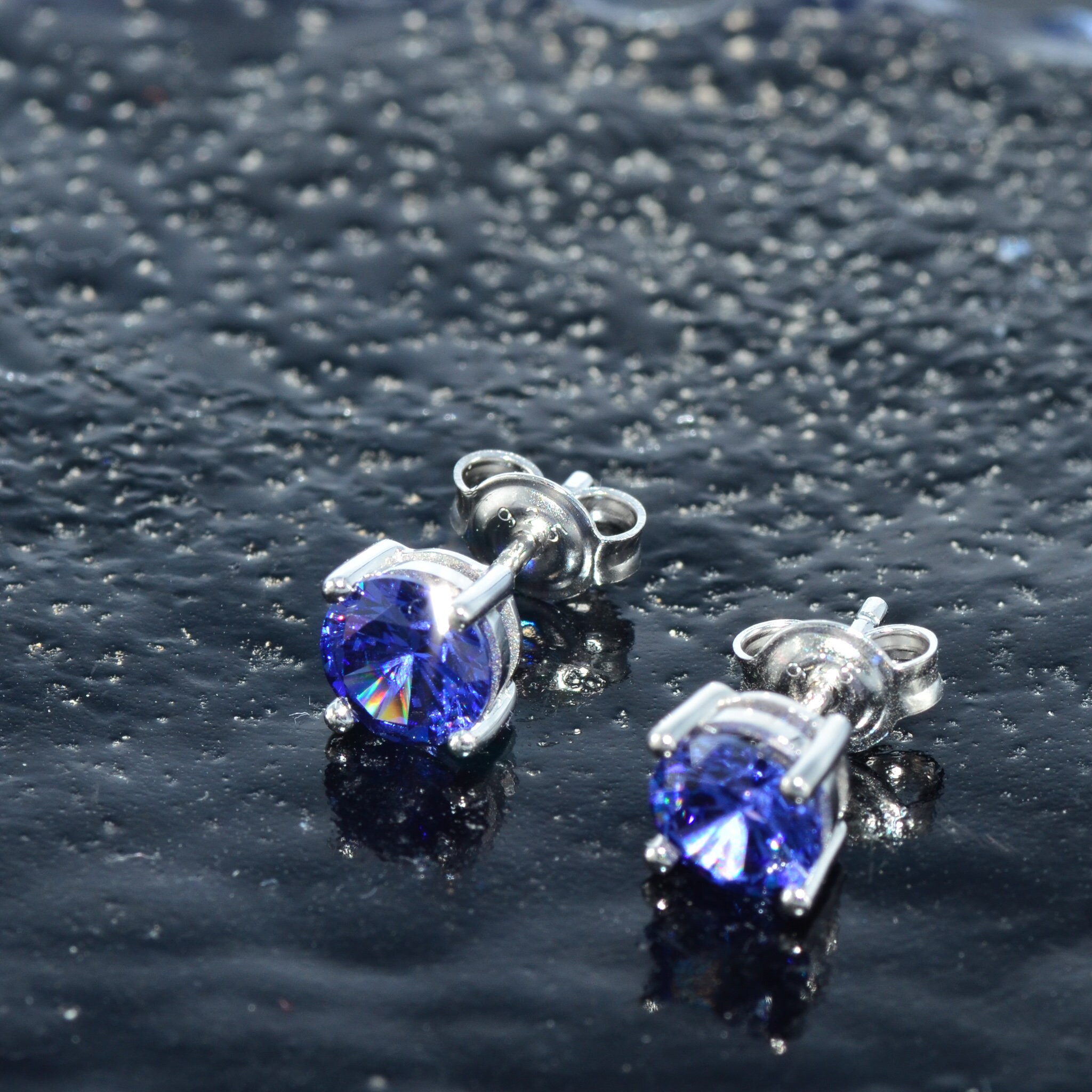 tanzanite earrings etsy