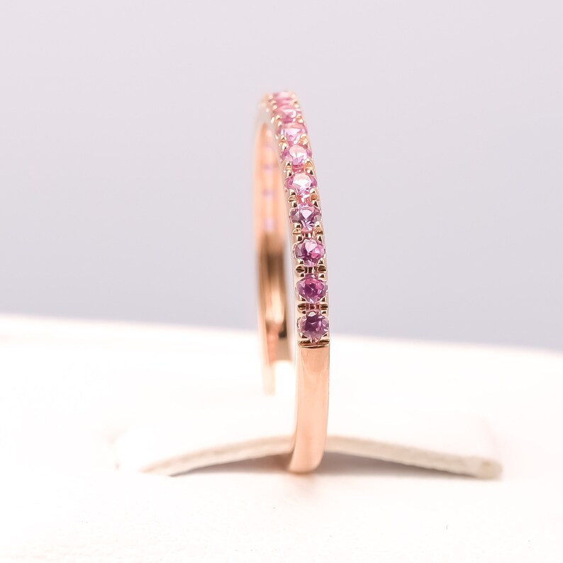 pink sapphire band pink sapphire band