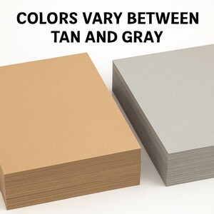 Kraft Chipboard Sheet Cardboard Backing Board Material Die Cutting Craft Supply Eco Friendly Recycled Gray Tan Natural Color Photo image 7