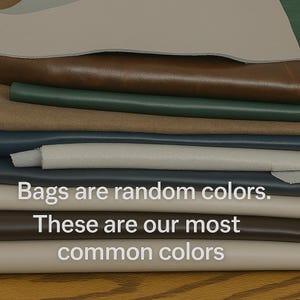 Ten Pound Leather Bundle Bulk Remnant Collection Genuine Upholstery Material Earth Tone Colors Assorted Textures Finishes Premium Quality Scraps Perfect Leatherworking Projects DIY Crafting Supply Various Sizes Shapes Natural Material