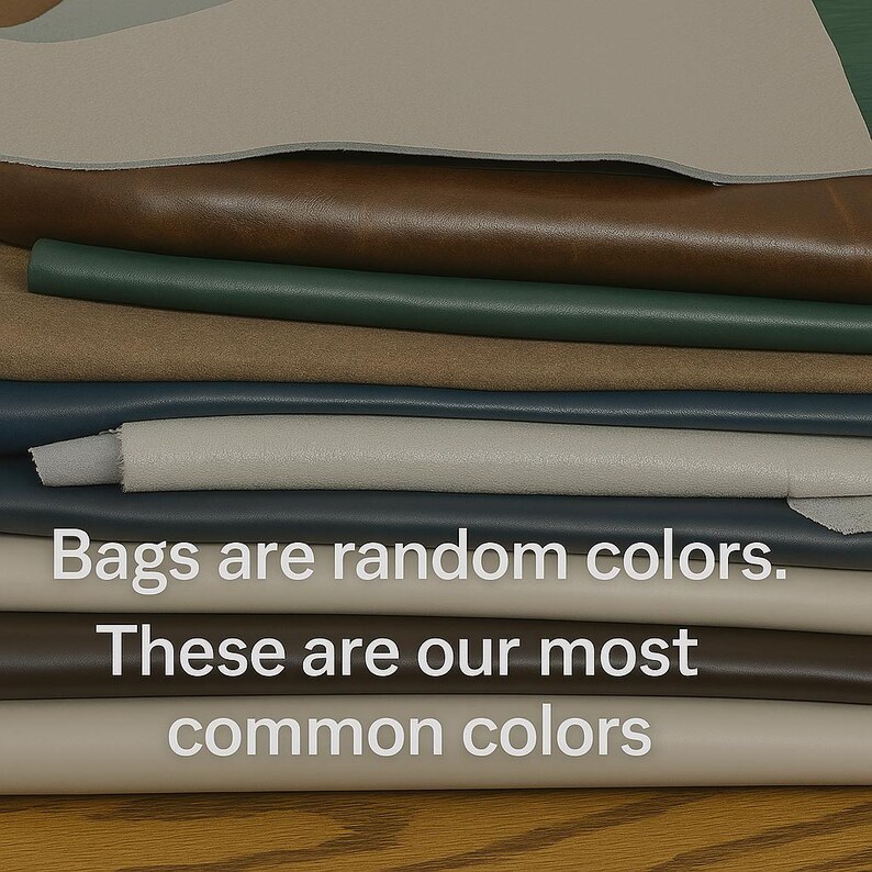 Ten Pound Leather Bundle Bulk Remnant Collection Genuine Upholstery Material Earth Tone Colors Assorted Textures Finishes Premium Quality Scraps Perfect Leatherworking Projects DIY Crafting Supply Various Sizes Shapes Natural Material