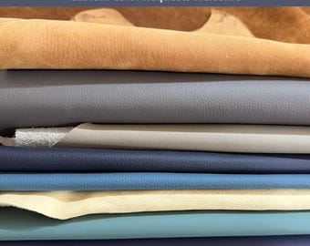 Large Premium Upholstery Leather Remnants – Choose Your Colors & See Before We Ship.  Sizes 12 x 18 to 24x24 on average