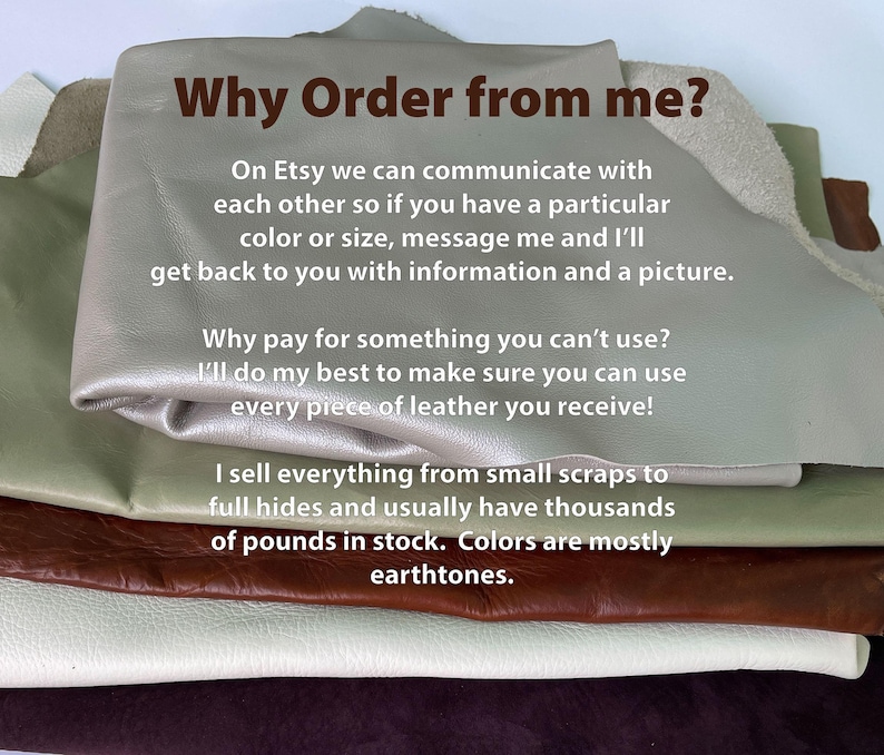 Genuine Cow Leather Pieces Craft Supply Material Natural Hide Remnants Soft Flexible Texture Mixed Colors Various Sizes Top Grain Full Grain Quality Two Pounds Bulk Package Perfect For Leather Working Projects Bookbinding Wallet Making