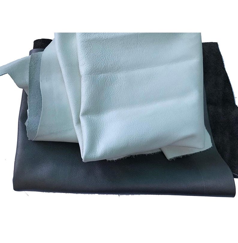 Scrap Leather Pieces Real Leather Craft Supply Bulk Material Natural Hide Genuine Cow Leather Remnant Mixed Color Soft Flexible Bookbinding Bild 7