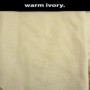 Perforated Lambskin Leather Hide Material Craft Supply Premium Quality Thin Sheet Flexible Soft Texture Genuine Dotted Pattern Jewelry Warm Ivory