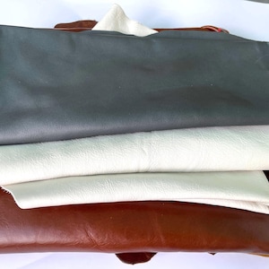 Genuine Leather Scraps Craft Supply Kit Premium Cowhide Remnant Bag Mixed Hide Material Bulk Leather Two Pound Assorted Bundle Upholstery