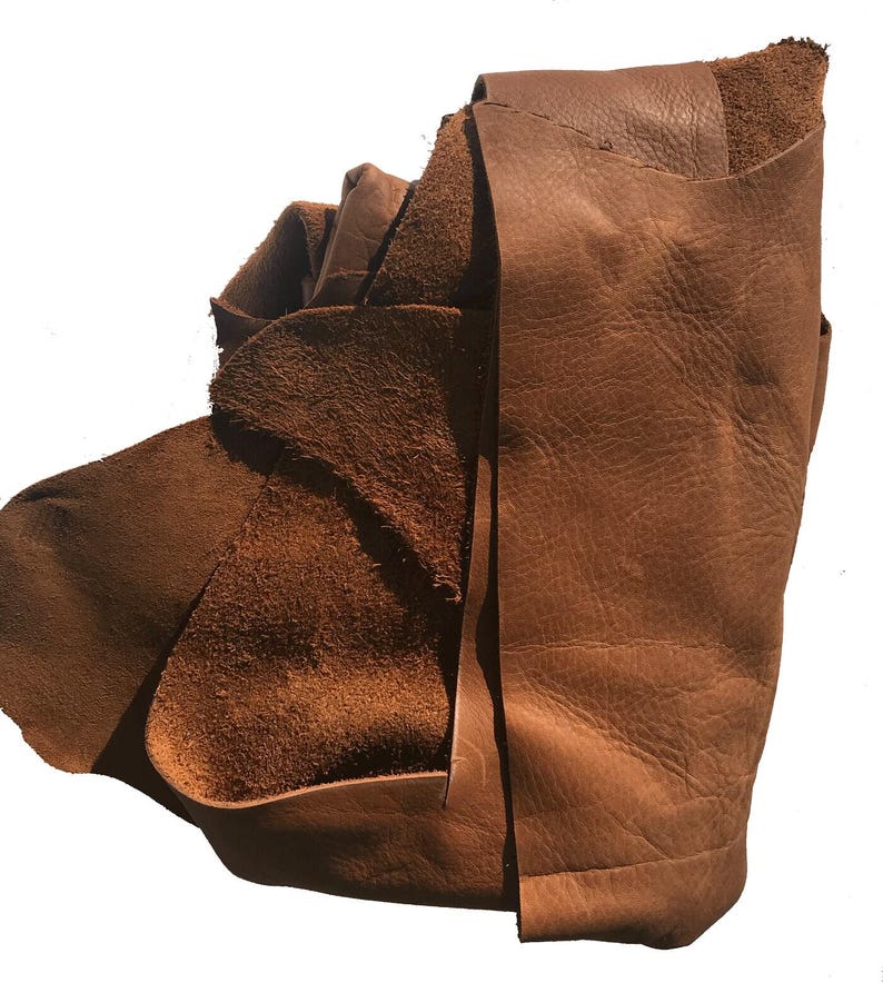 Natural Leather Pieces Genuine Cowhide Remnants Brown Leather Collection Medium Thickness Material DIY Project Supply Various Sizes Available Multiple Fragments Included Perfect Craft Projects Upholstery Grade Material Quality Leather