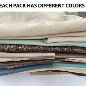 Leather Craft Material Earth Tone Collection Full Grain Leather Scraps Furniture Upholstery Remnants Genuine Leather Pieces Soft Flexible Material Various Colors Assorted Sizes Perfect Small Projects Artisan Crafting Supply DIY Essentials