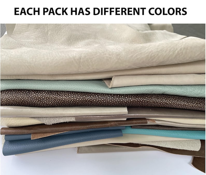 Leather Craft Material Earth Tone Collection Full Grain Leather Scraps Furniture Upholstery Remnants Genuine Leather Pieces Soft Flexible Material Various Colors Assorted Sizes Perfect Small Projects Artisan Crafting Supply DIY Essentials
