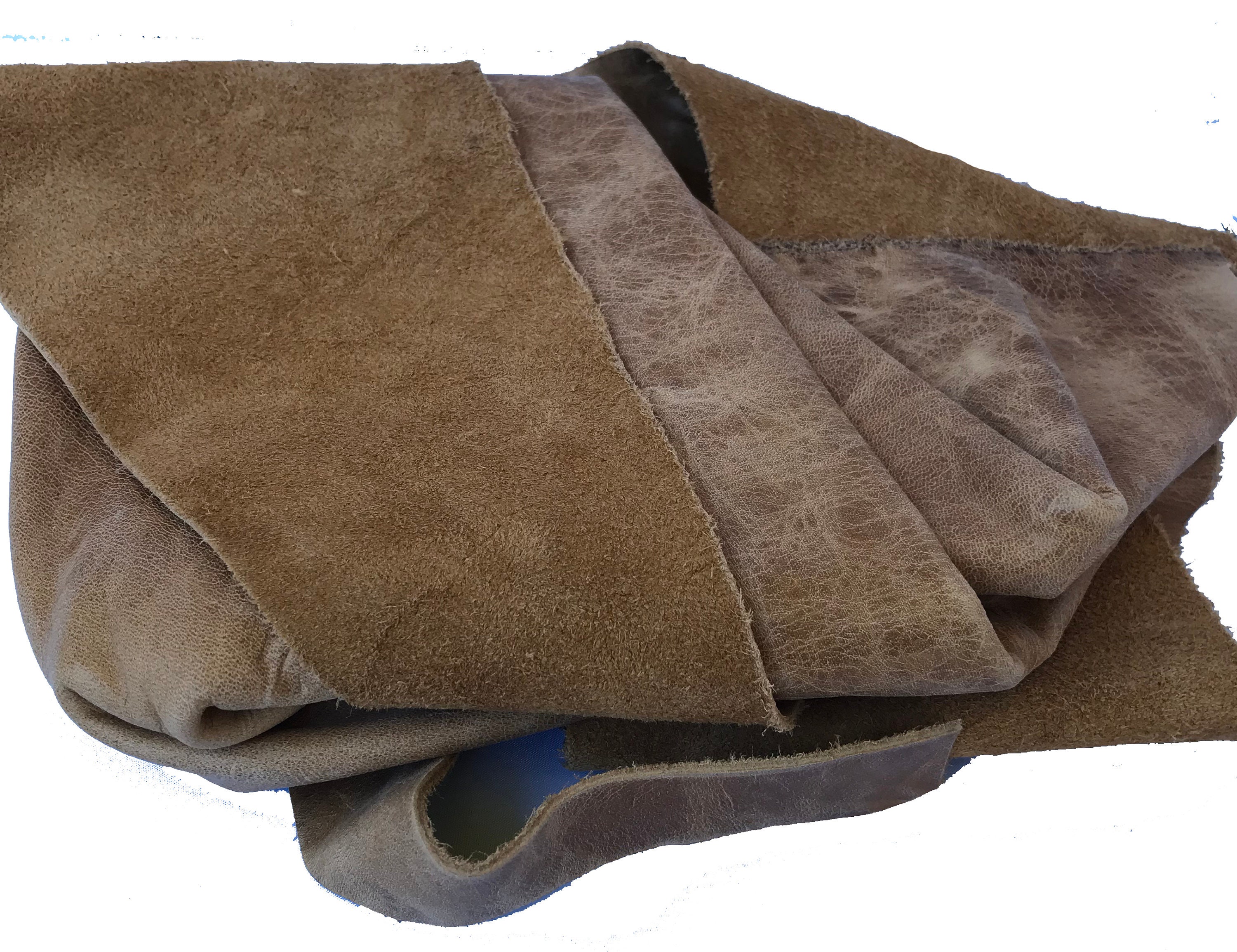 2 lbs. Brown Leather Cowhide Scrap Leather remnants 210 Etsy