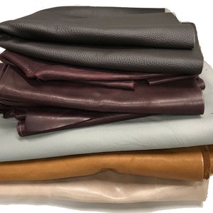 2,2 kg de retales de cuero para manualidades, grandes retales de cuero genuino suave para joyería, bolsos, carteras y aretes. Cuéntanos tus colores favoritos.