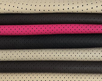 Perforated Lambskin Leather Hide Material Craft Supply Premium Quality Thin Sheet Flexible Soft Texture Genuine Dotted Pattern Jewelry