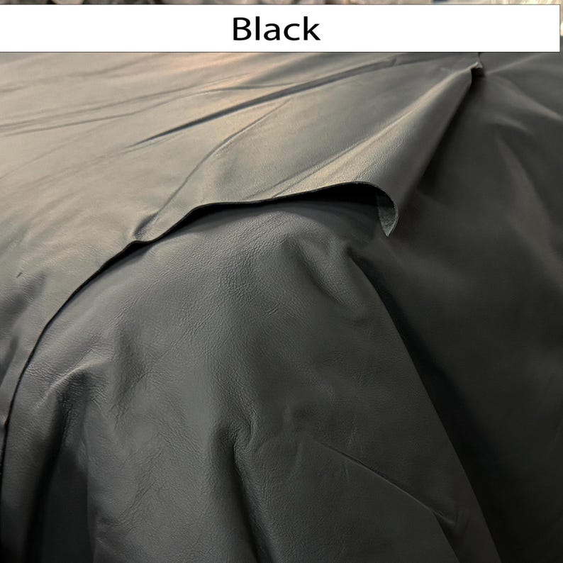 Full Grain Leather Hide Material for Upholstery Cow Hide for Crafting Genuine Leather Furniture Making Quality Cowhide Large Piece Natural Schwarz