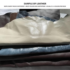 Upholstery Leather Scrap Piece Genuine Leather Craft Supply Small Leather Patch Work Mixed Color Leather Remnant Material Bundle Craft