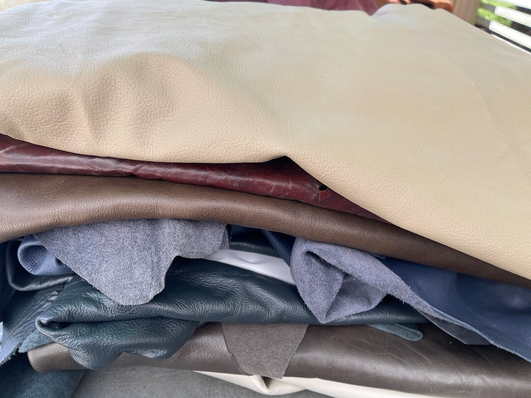 Half Cow Hide Upholstery Leather Hides Full Grain and Top Grain Leather Size 2' X 4' or Larger