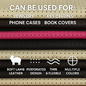 Genuine Leather Craft Material Perforated Lambskin Hide Premium Quality Sheet Soft Flexible Texture Dotted Pattern Design Perfect Jewelry Making Supply Bookbinding Project Material Handbag Creation Resource Accessory Construction Component