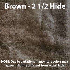 Half Cow Hide Upholstery Leather Hides Full grain and top grain leather Size: 2' x 4' or larger various colors image 6