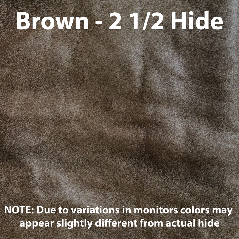 Half Cow Hide Upholstery Leather Hides Full grain and top grain leather Size: 2' x 4' or larger various colors image 6