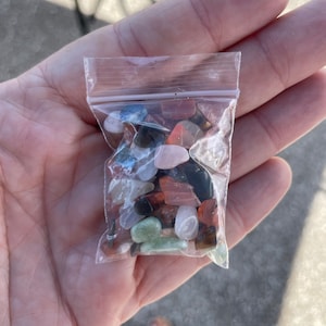 Crystal chips/ assorted crystal chips/ crystals/ small crystal bags/ mini crystal chip bags/ bulk crystal chips / gemstone chips