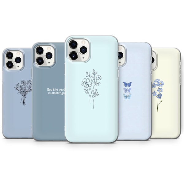 Mintblaue Handyhülle für iPhone 15 Pro Max, 14, 13, SE, Xr, 12, Xs 11, Samsung S23, A33, S20, S10, S22, Huawei P30