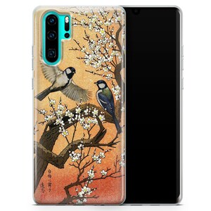 Capa de celular com pássaro de arte japonesa, pardais orientais, arte clássica imagem 5