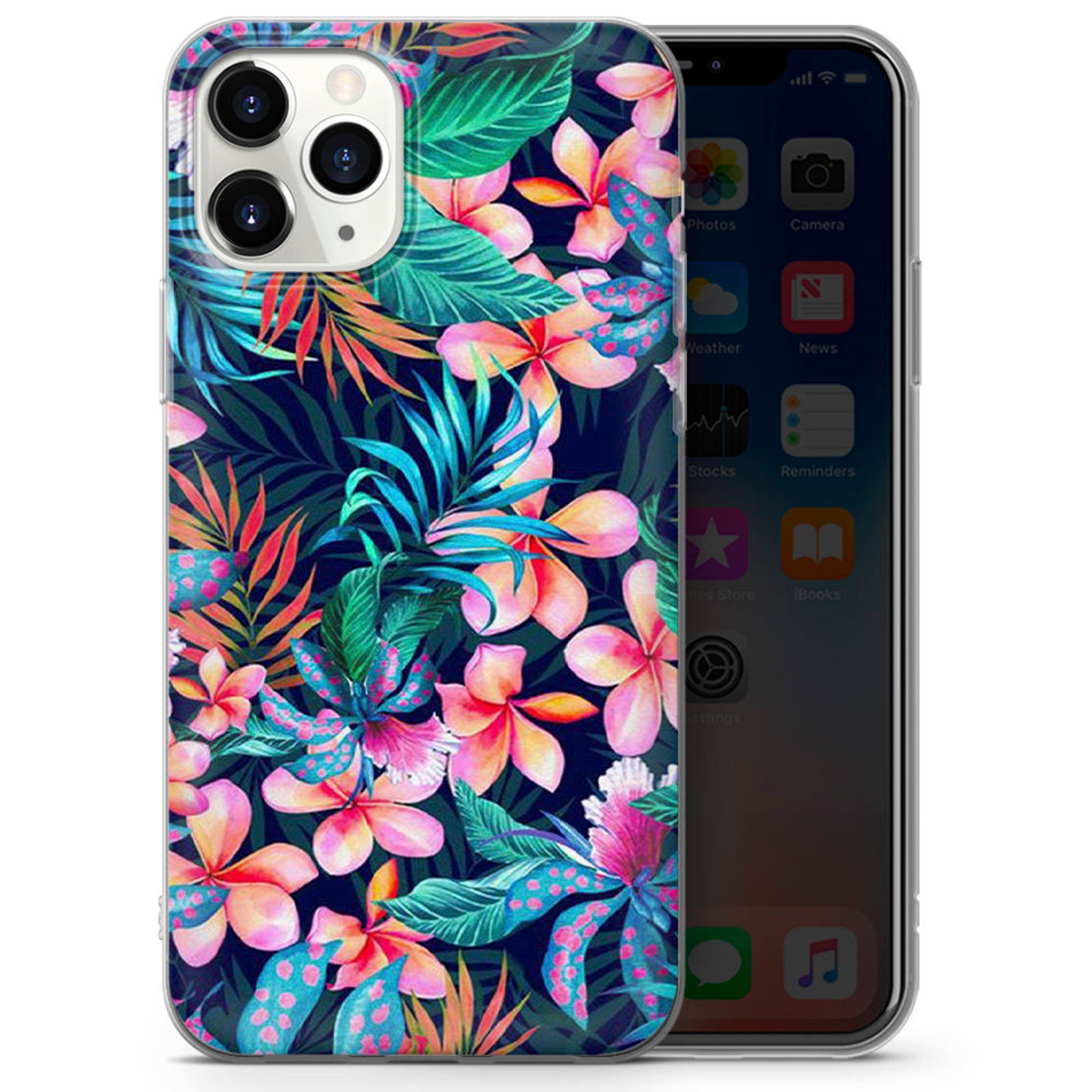 Tropical Flower Phone Case Hawaii Theme Floral Cute Cover for Etsy