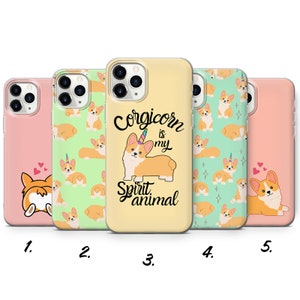 Corgis Handyhülle, Pastel Cute Dog für iPhone 15 Pro Max, 14, 13, SE 2020, Xr, 12, Xs, 11, Samsung S23, A33, S20, S10, S22, Huawei P30, Pixel