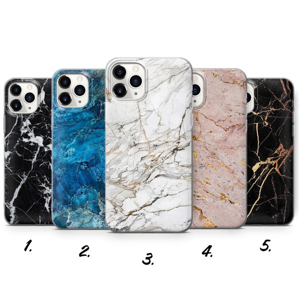 Marble Phone Case Aesthetic Cover for iPhone 15 Pro Max, 14, 13, SE 2020, Xr, 12, Xs, 11, Samsung S23, A33, S20, S10, S22, Huawei P30, Pixel