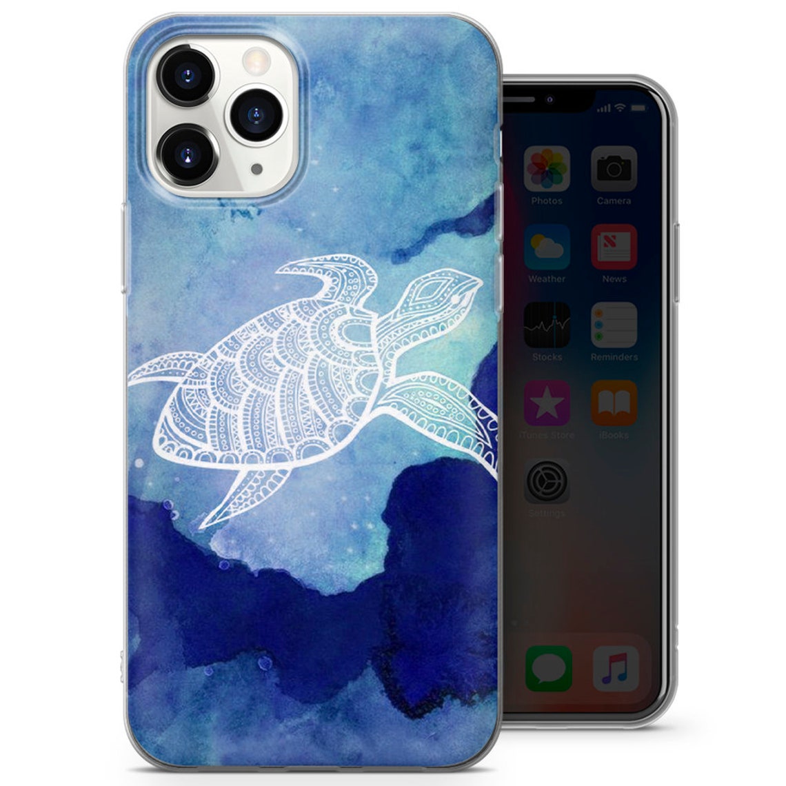 Sea Turtle Phone Case / Animal Print Marine Life Cover for Etsy
