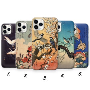 Funda de teléfono de pájaro japonés Arte icónico para iPhone 15 Pro Max, 14, 13, SE 2020, Xr, 12, Xs, 11, Samsung S23, A33, S20, S10, S22, Huawei P30