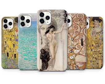 Coque de portable artistique Gustav Klimt, peinture pour iPhone 15 Pro Max, 14, 13, SE, Xr, 12, Xs, 11, Samsung S23, A33, S20, S10, S22, Huawei P30