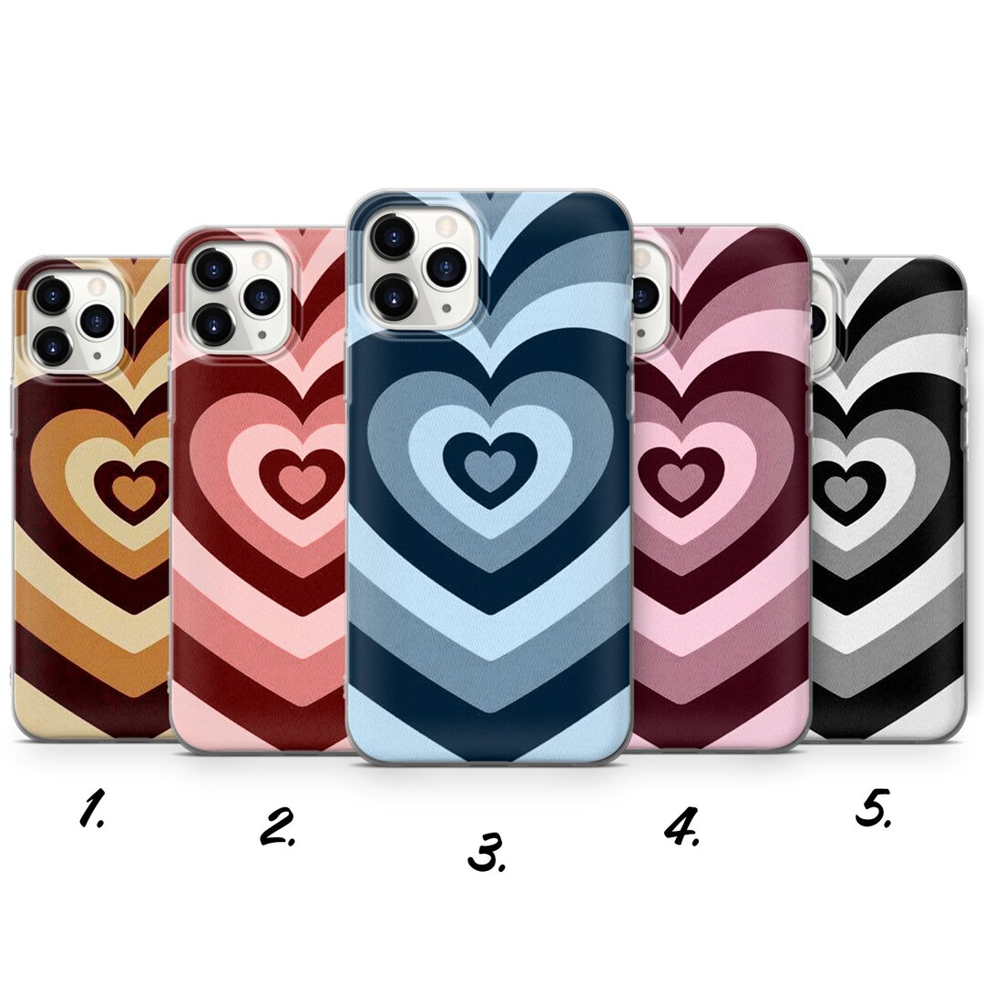 Heart Phone Case, Vintage Hearts for iPhone 15 Pro Max, 14, 13, SE