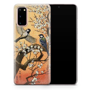 Capa de celular com pássaro de arte japonesa, pardais orientais, arte clássica imagem 4