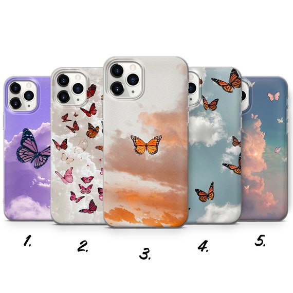 Leder-Hülle Für IPhone 15 Pro Max Mit Schmetterling-Motiv – Mit Kartenschlitzen, Ständerfunktion, Blau