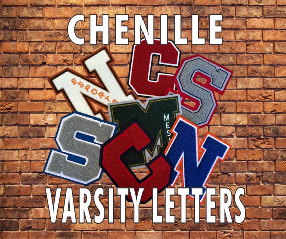 Chenille Varsity Letter Any Size/Letter/Color