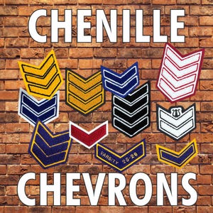 Chenille Chevron Letterman Patch