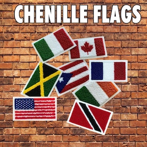 Kundenspezifischer Chenille-Flaggen-Aufnäher - Jedes Land