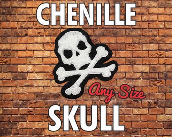 Custom Chenille Skull Patch