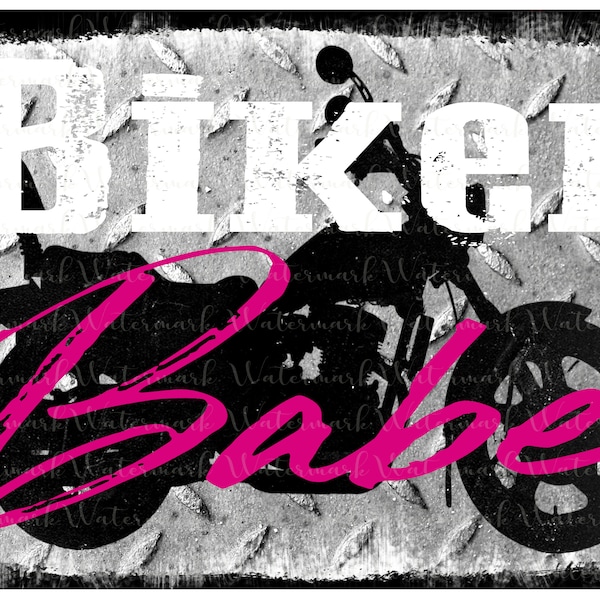 Biker Babe Motorcycle, metal, pink black white, wind therapy png sublimation digital download design for t-shirts, tumblers, mugs, etc.