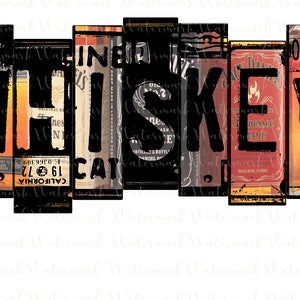 Whiskey png digital sublimation download file for t-shirts, tumblers, mugs, etc.