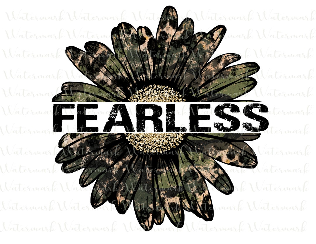 Fearless Camo Leopard Print Daisy Flower Png Sublimation Design Low Maintenance Trailing Plants Window Hanging Pots