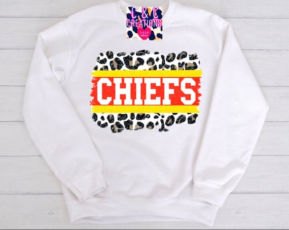 Chiefs Leopard Square Crewneck Sweatshirt