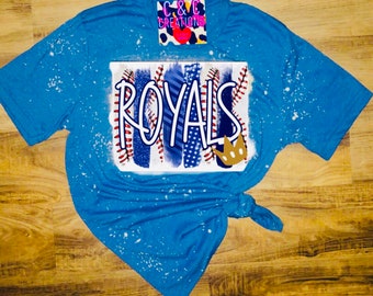 HugCreationsbyCara Royals Blue Bleached Unisex Tee
