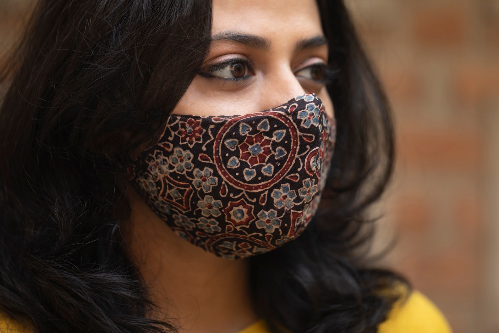 Ajrakh cotton cloth face mask