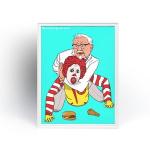 KFC v McDonalds Poster print