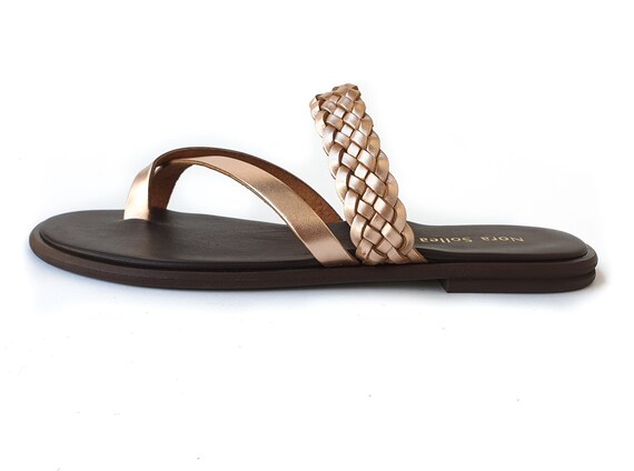 rose gold comfort sandals